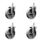 Service Caster Semi Steel Swivel Grip Ring Caster Set of 4 w/5'' Wheels & 7/16'' Stem-4 Swivel, 4PK SCC-GR20S515-SSR-716138-4 - alternate 1